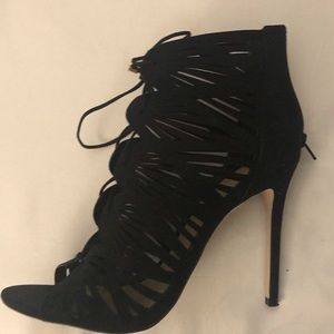 Lace black sandals - size 11